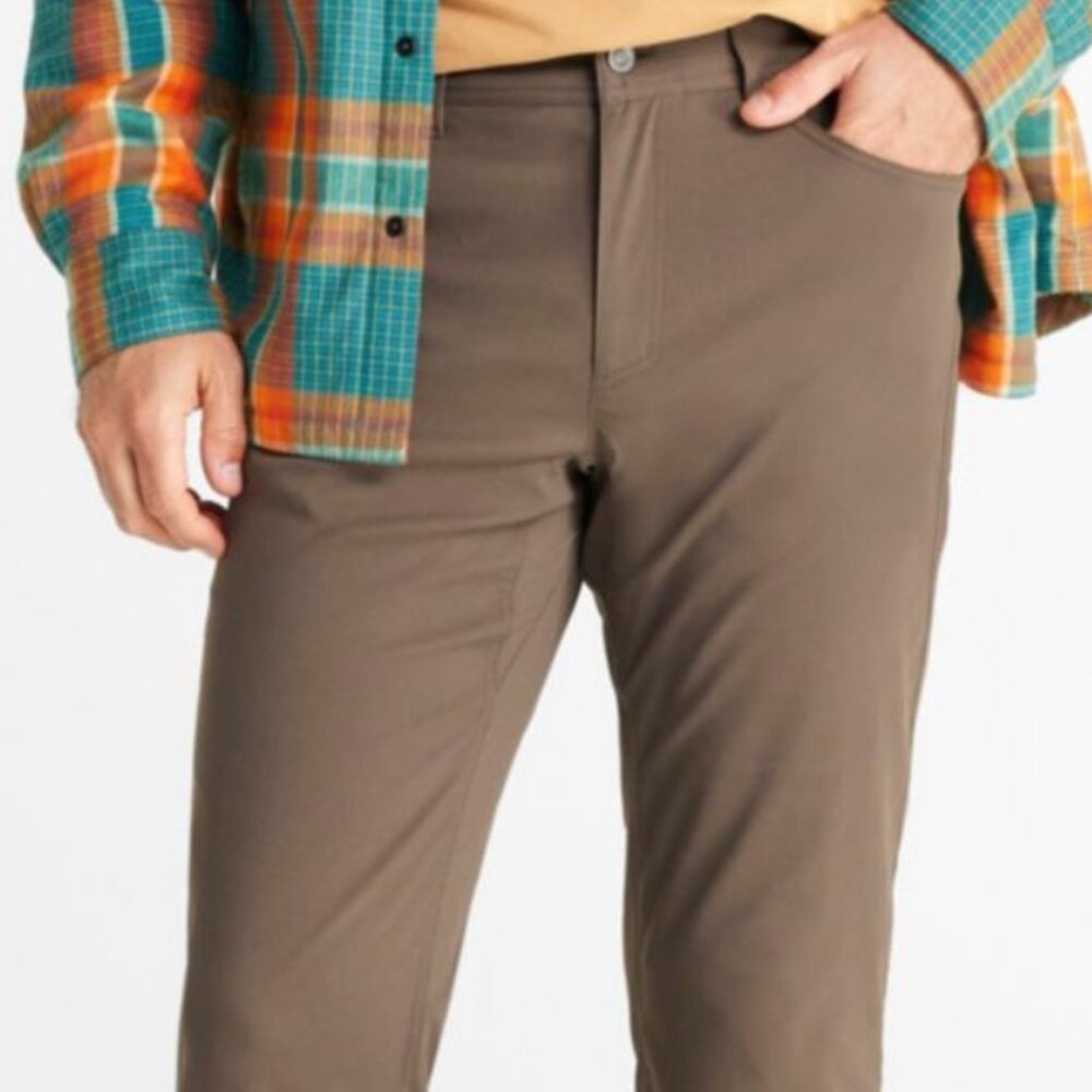 LL Bean Men's Venture Stretch Five-Pocket Pants, Lined 36 x 32, Graphite Grey